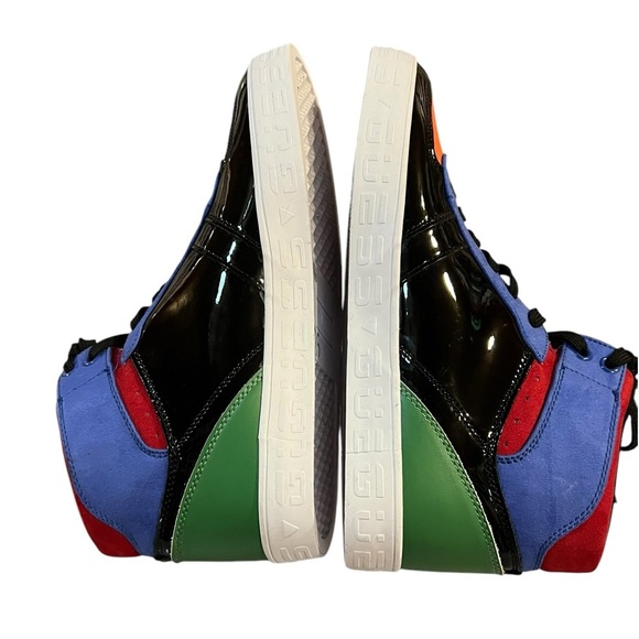 Guess Orange and Blue High-Top Sneakers with Sporty Design Size 9 - Picture 9 of 12
